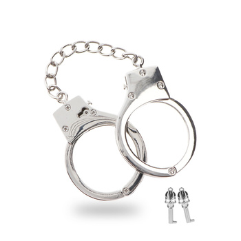 Srebrne metalowe kajdanki Taboom Silver Plated BDSM Handcuffs