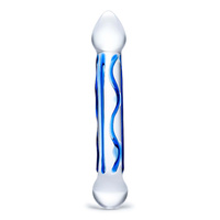 Szklane dildo ze stymulującą teksturą Glas Full Tip Textured Glass Dildo