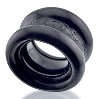 Naciagacz jąder [SIL/TPR] SQUEEZE SHORT Ballstretcher Black Oxballs