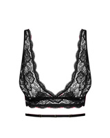 Miękki koronkowy biustonosz Promees Gisele Bra Black XS/S