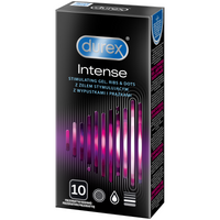 Prezerwatywy lateksowe z prążkami i wypustkami oraz żelem stymulującym Durex Intense 10szt