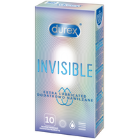 Prezerwatywy lateksowe supercienkie dodatkowo nawilżane Durex Invisible Extra Lubricated 10 szt.