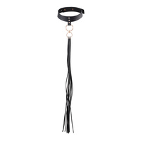 Obróżka z chwostem MAZE Tassel Choker Black Bijoux Indiscrets