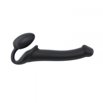 Podwójne dildo Strap-on-me Silicone bendable strap-on M Black