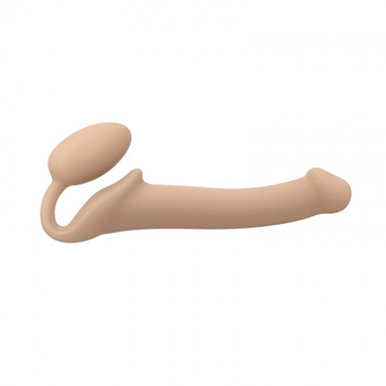 Podwójne dildo Strap-on-me Silicone bendable strap-on M Vanilla