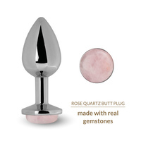 Korek analny z różowym kwarcem La Gemmes Butt Plug Rose Quartz