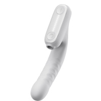 No.7 Thrusting Vibrator With Suction White Qingnan