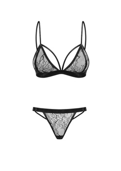 Petitenoir Set out of lace bralette and thong L