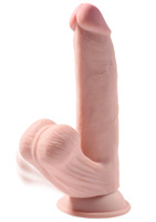 Dildo Z Przyssawką 3D Cock Swinging Balls 8 Inch King Cock