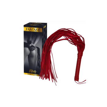 Alive Długi Pejcz Fantasy Flogger Long Leather Red