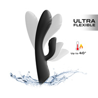 Giętki wibrator króliczek Flexi Rabbit Black Dorcel