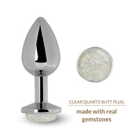 Korek analny z czystym kwarcem La Gemmes Butt Plug Clear Quartz