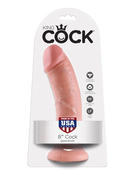 King Cock 8' Cock Flesh dildo cieliste 20cm