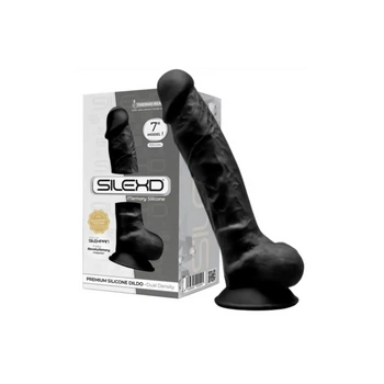 Silexd Silikonowe Dildo Model 1 18 cm Black