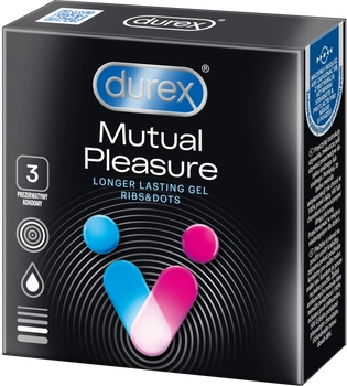 Prezerwatywy Lateksowe Ze Środkiem Opóźniającym Wytrysk Mutual Pleasure 3Szt Durex