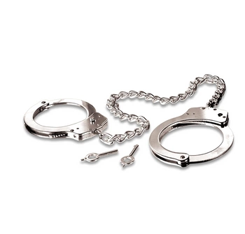Kajdanki Fetish Fantasy Series Metal Leg Cuffs Silver Pipedream