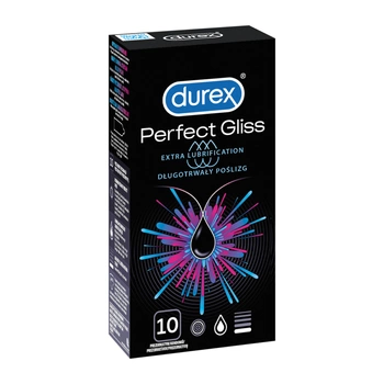 Prezerwatywy Z Dużą Ilością Lubrykantu Perfect Gliss 10 Szt. Durex