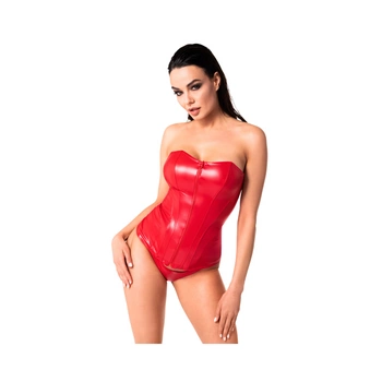 Gorset F355 Mysteria Corset Red S Noir Handmade