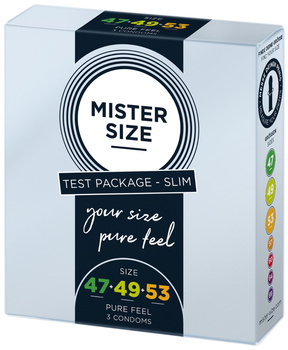 Zestaw 3 prezerwatyw o różnej średnicy Mister.Size Testbox 47-49-53 3 Condoms