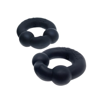 Ultraballs Cockring Special Edition Night 2 Pcs Black Oxballs