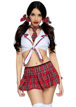 Kostium Uczennicy Miss Prep School Top And Skirt M/L Leg Avenue