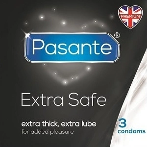 Grubsze Prezerwatywy Lateksowe Extra Safe 3 Szt. Pasante