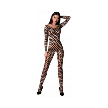 Passion Czarna Siatka Bodystocking BS077 Black