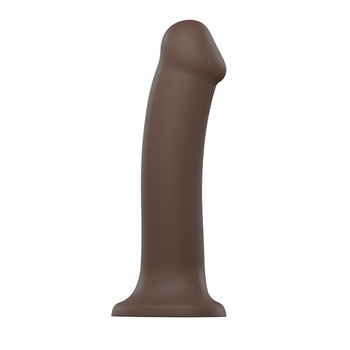 Wyjątkowo miękkie dildo Strap-on-me Silicone Bendable Dildo Double Density XL Chocolate