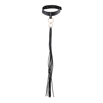 Obróżka z zawieszką Bijoux Indiscrets Maze Tassel Choker Black