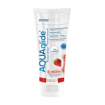 Lubrykant Wodny O Smaku Truskawkowym Aquaglide Strawberry 100 Ml JoyDivision