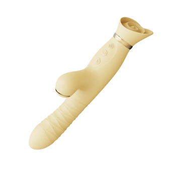 Wibrator Wielofunkcyjny Rose Thruster Lemon Yellow Zalo