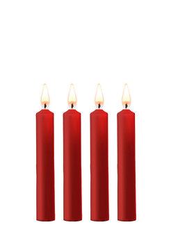 Ouch! Teasing Wax Candles 4-pack Red - czerwony zestaw świec do BDSM