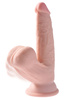 Dildo z przyssawką King Cock 3D Cock Swinging Balls 6 Inch