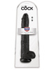 King Cock 14' Cock with Balls Black dildo z jądrami czarne 35cm