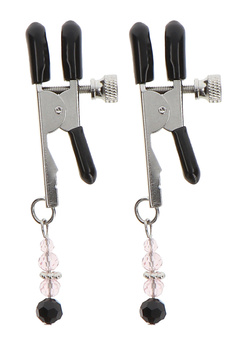 Klamerki na sutki ze śrubą i kryształkami Taboom Adjustable Clamps With Beads