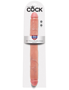 King Cock 16' Thick Double Dildo Flesh podwójne dildo cieliste 44cm