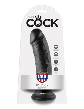 King Cock 8' Cock Black dildo czarne 20cm