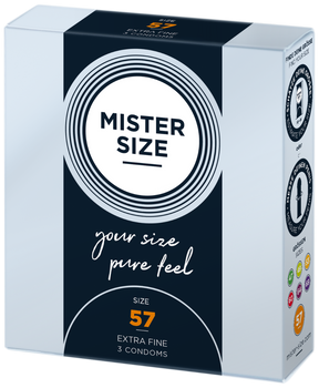 Презервативи 57 мм 3 штуки Mister.Size
