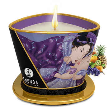 Масажна свічка з ароматом екзотичних фруктів Libido Massage Candle 170 Ml Shunga