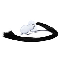 Скляна Затичка З Конячим Хвостом Horse Tail S Butt Plug Glas