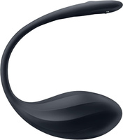 Вібруюче яйце Ribbed Petal black Connect App Satisfyer