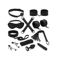 Zetaw Black Lace And Neoprene 11Pcs Bondage Kit Liebe Seele