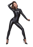 Комбінезон F162 Powerwetlook overall with leash XXL Noir Handmade