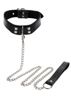 Нашийник З Повідцем Elegant Collar And Chain Leash Black Taboom
