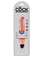 7' Vibrating Stiffy Flesh Realistyczny Wibrator Cielisty 17Cm King Cock