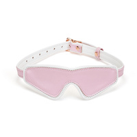 Маска White & Pink Fairygoat Leather Blindfold Liebe Seele