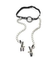 Затискачі для сосків Fetish Fantasy Series O-Ring Gag Nipple Clamps Pipedream