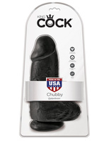 King Cock Chubby Black dildo z jądrami czarne