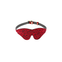 Маска Kinbaku Ukiyoe Red Rosy Lamb Leather Blindfold Liebe Seele
