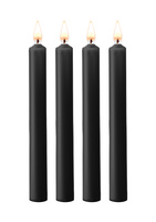 Teasing Wax Candles Large 4-Pack Black - Чорний набір довгих свічок для BDSM Ouch! by Shots